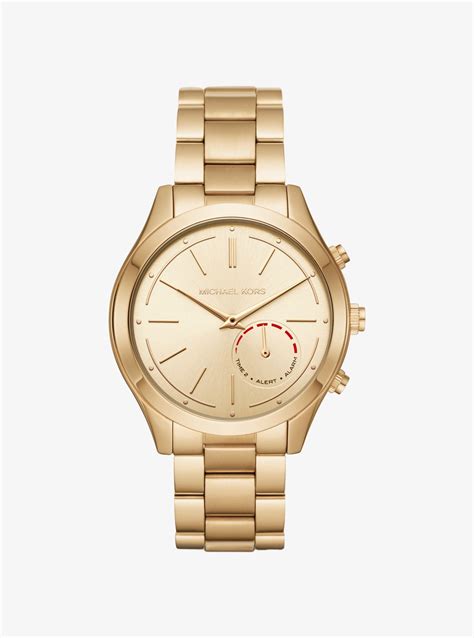 michael kors access slim runway hybrid smartwatch review|mk runway smartwatch.